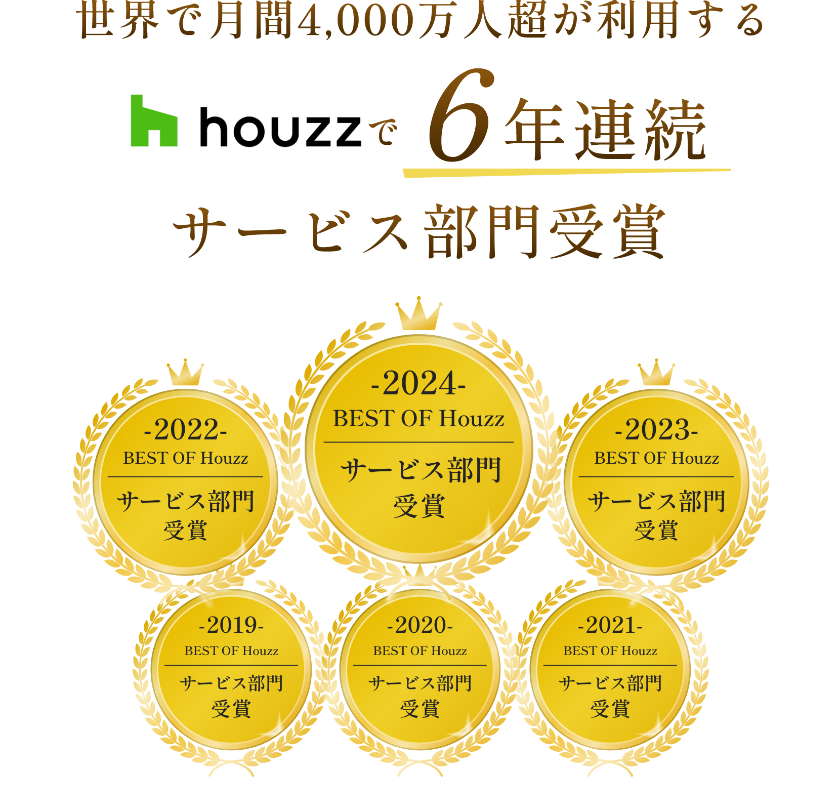 世界で月間4,000万人超えが利用するhouzzで3冠受賞